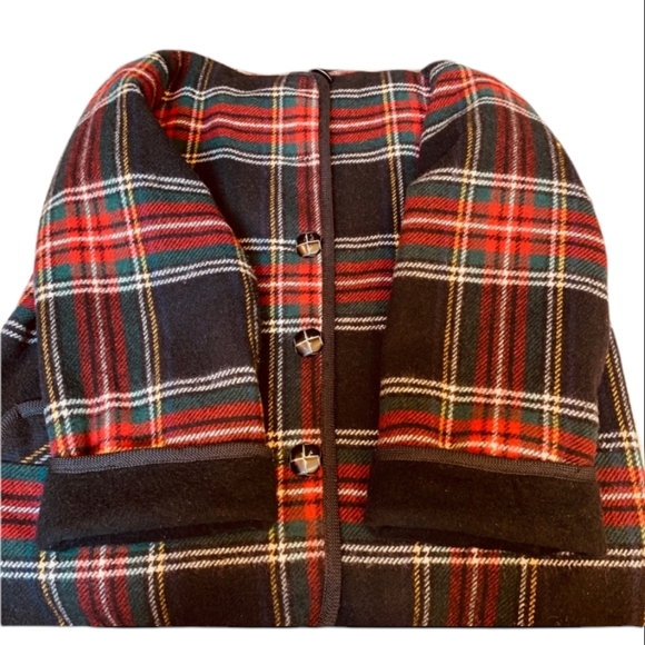 TALBOTs Classic Wool Blazer Jacket Leather Buttons Vintage Petite Medium - Picture 1 of 9